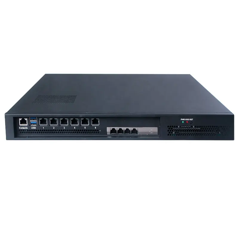 Zunsia OEM 1U में Rackmount-दूरभाष 11th 4SFP नेटवर्क सुरक्षा फ़ायरवॉल रूटर उपकरण कंप्यूटर सर्वर मिनी पीसी 6 लैन गेटवे के लिए