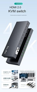新颖的HDMI KVM开关4K 60Hz 8进1出，适用于带红外的电脑鼠标键盘2.0视频切换器 - Product Image 6