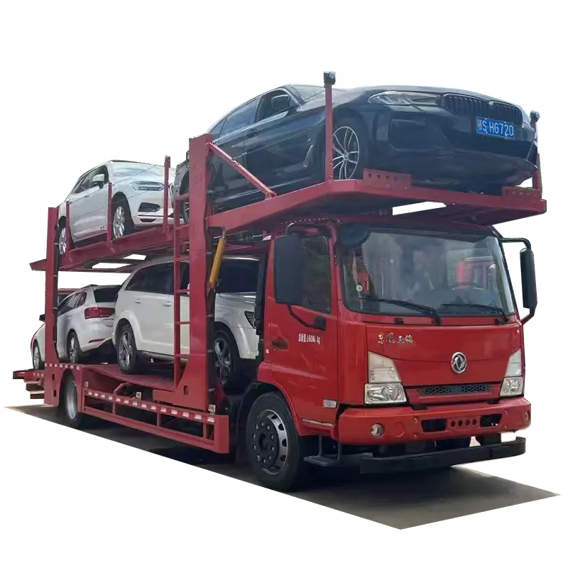 Camion de remorquage à double plate-forme, transporteur de voiture diesel dongfeng moins cher à vendre