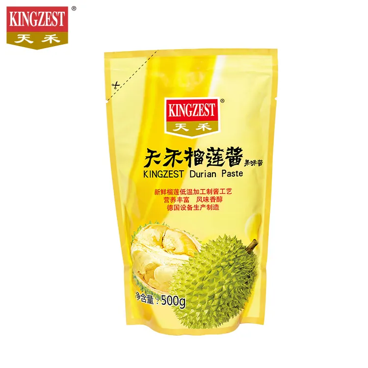 1kg de sauce durian de haute qualité utilisant du durian thaïlandais frais pour faire des ingrédients de pizza durian