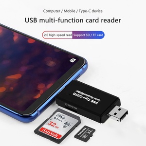 Eonline 3 in 1 Type-C/<strong>Micro</strong> &amp; <strong>USB2.0</strong> Card Reader High-speed Universal <strong>SD</strong>/TF Reader Memory Card External <strong>Adapter</strong> for Computer - Product Image 2