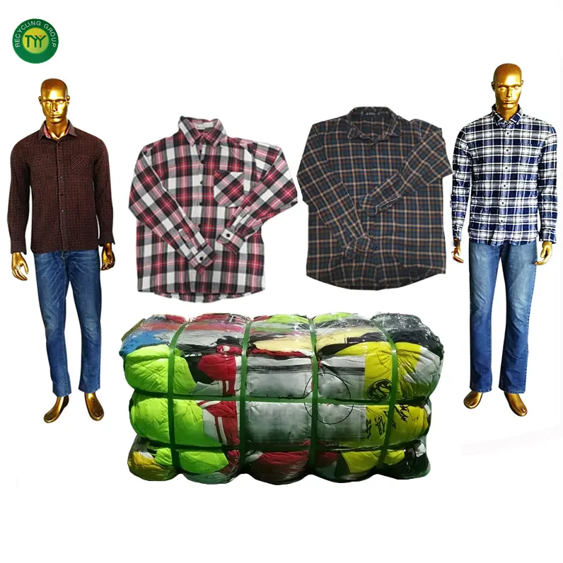 Camisa de xadrez masculina, granel por atacado, roupas de marca, fornecedor, bale de thrift, mix premium, segunda h