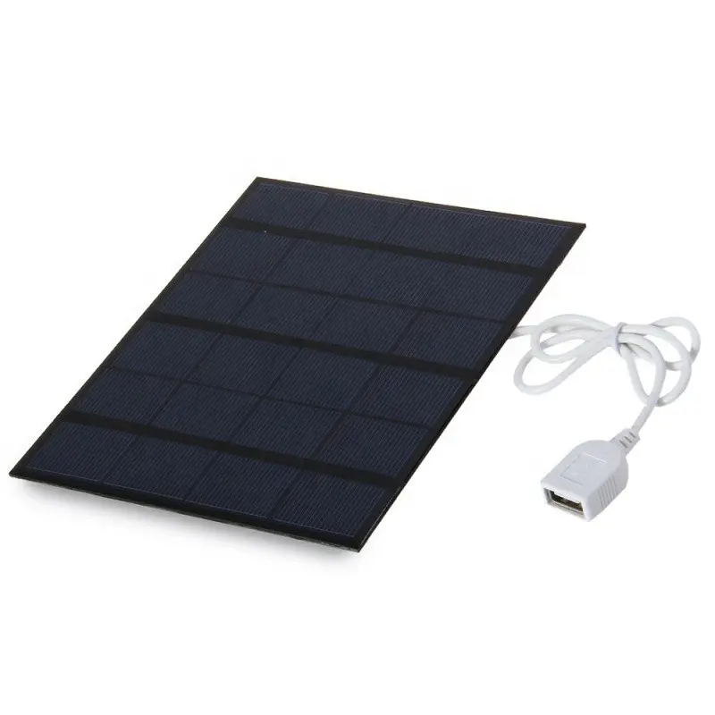 Panneau solaire à cellules polycrystallines, 3.5W, chargeur USB, alimentation, vente d'usine
