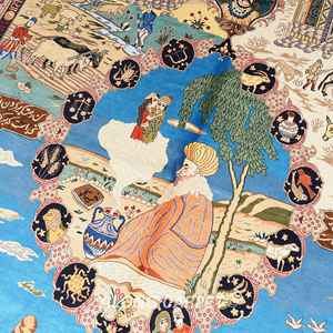 YILONG 6.5 'x 10' de Soie Noué À La Main Tapis Classique Tapisserie Picturale Tapis