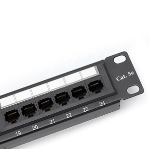 Cat5e 24 Port <strong>Patch</strong> <strong>Panel</strong> <strong>with</strong> Back Bar Krone 110 IDC Steel Network Rack Cabinet Cable Distribution Frame