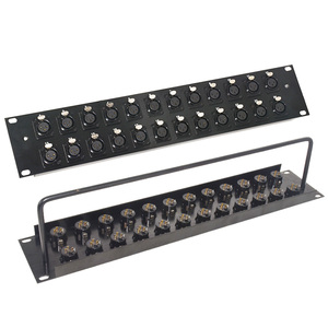2U 24路3针插孔XLR趋势网24端口安全控制室配线架 - Product Image 1
