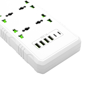 Enchufe de cable de extensión eléctrico universal barato tira de alimentación múltiple 8 con 4usb + 2Pd - Product Image 4