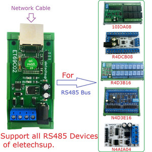 Módulo de servidor de puerto Serial ET69C02, convertidor RS485 a red Ethernet, TCP/IP, UDP, TCP, Servidor de Cliente, Modbus, esclavo maestro