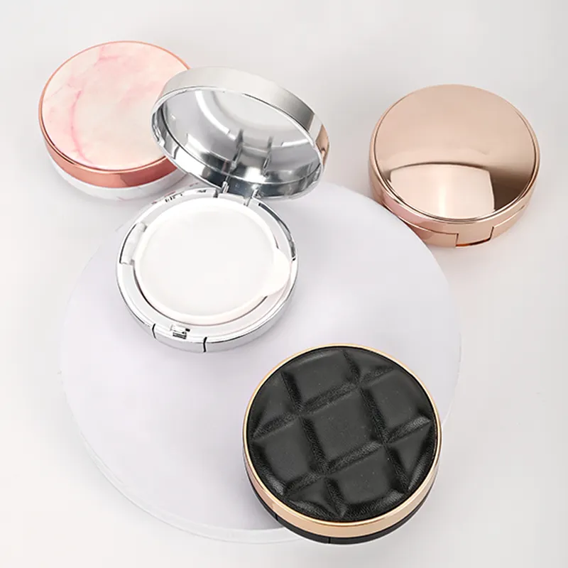 Роскошная индивидуальная упаковка для макияжа квадратная пустая основа bb крем воздушная подушка компактный чехол с зеркалом