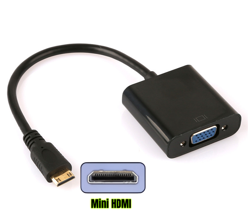 Mini HDMI to VGA Black