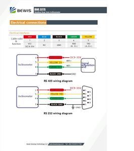 BWSENSING Dual Axis <strong>Inclinometer</strong> BWL327S 0.1 Deg Accuracy Digital <strong>Output</strong> <strong>RS232</strong> RS485 TTL Modbus Optional Tilt Angle <strong>Sensor</strong> - Product Image 5