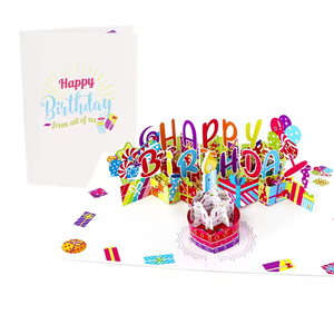 3d Greeting Cards <strong>Pop</strong> Cards Gift Music Birthday Card with Light and Sound - Product Image 1
