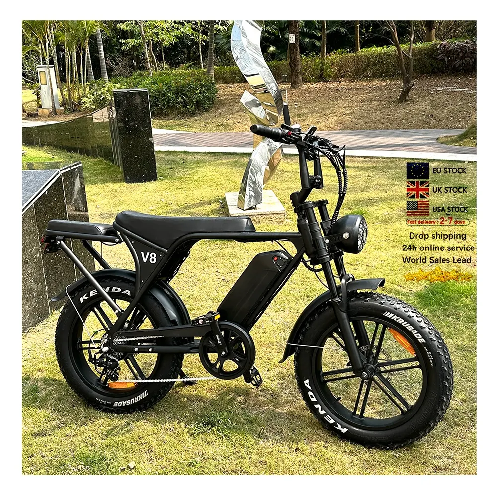 ボンバーバイク格安eバイクチョッパーバイク電動配送自転車長距離250WV8