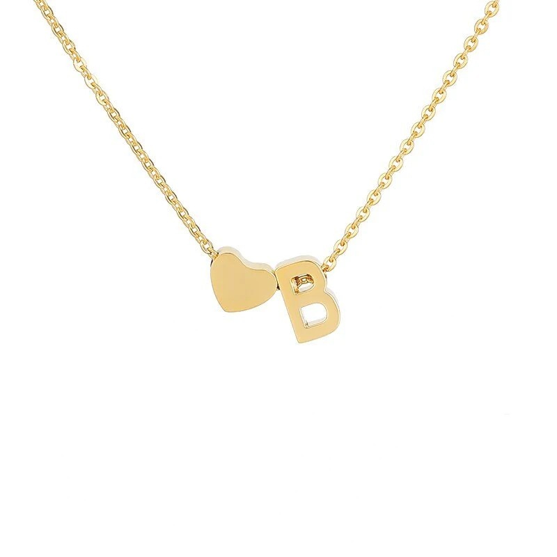 Love letter necklace b-with chain