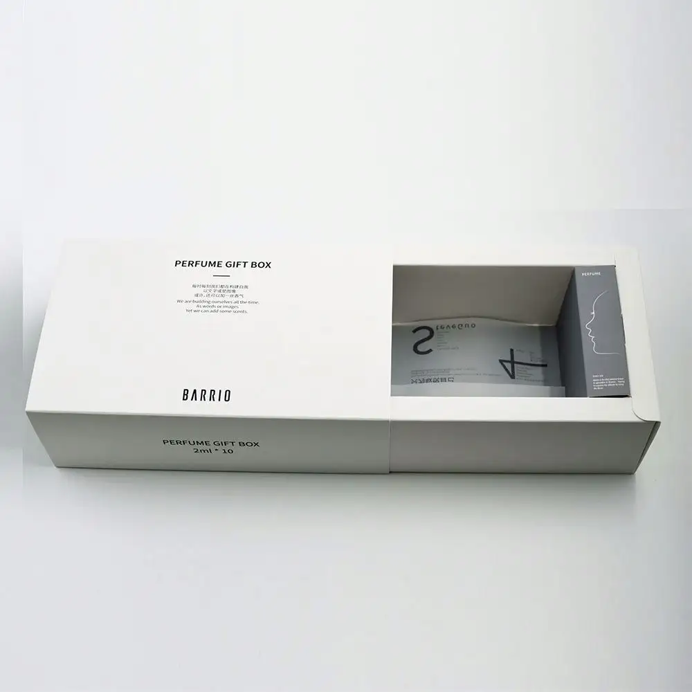 FTS 맞춤형 향수 포장 종이 상자, 맞춤형 로고가 있는 흰색 화장품 상자, 골판지 화장품 상자 포장