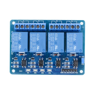 4-way relay module 5v blue board optocoupler isolation <strong>side</strong> pin <strong>header</strong> PLC driver control board module