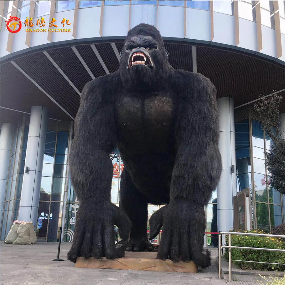 Satılık robotik animatronic modeli gerçekçi modeli Gorilla ve sahne hayvanat bahçesi için gerçekçi büyük tam boy hayvan gorilla