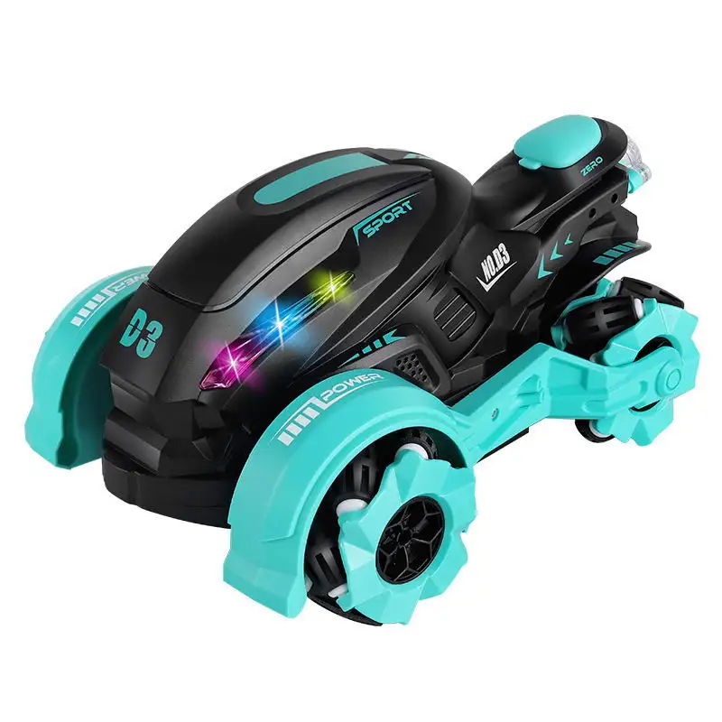 Coche de juguete de carreras de alta velocidad para niños, vehículo de juguete de carreras de derrape, luces musicales, 2,4g, RC