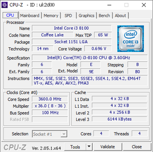 คอมพิวเตอร์4คอร์4เกลียว Intel Core I3โปรเซสเซอร์ I3 8100ซีพียูรุ่น8th DDR4-2400ประมวลผล - Product Image 4