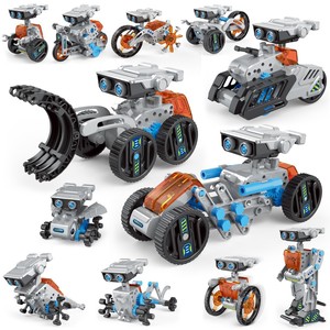 12 in1科学実験ソーラーロボットおもちゃDiyビルディングパワードラーニングツール教育ロボット子供用技術ガジェットキット - Product Image 1