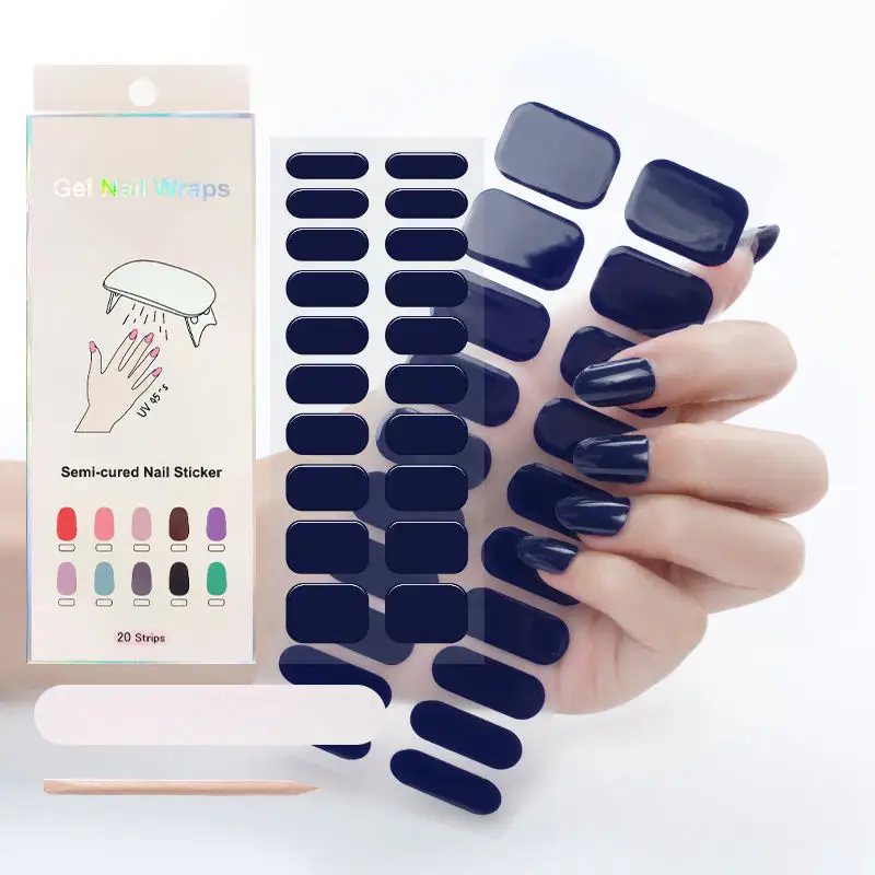 Stile coreano nuovo Gel Nail Sticker con lampada Uv Gel Nail waps Gel Nail Sticker Semi Cured