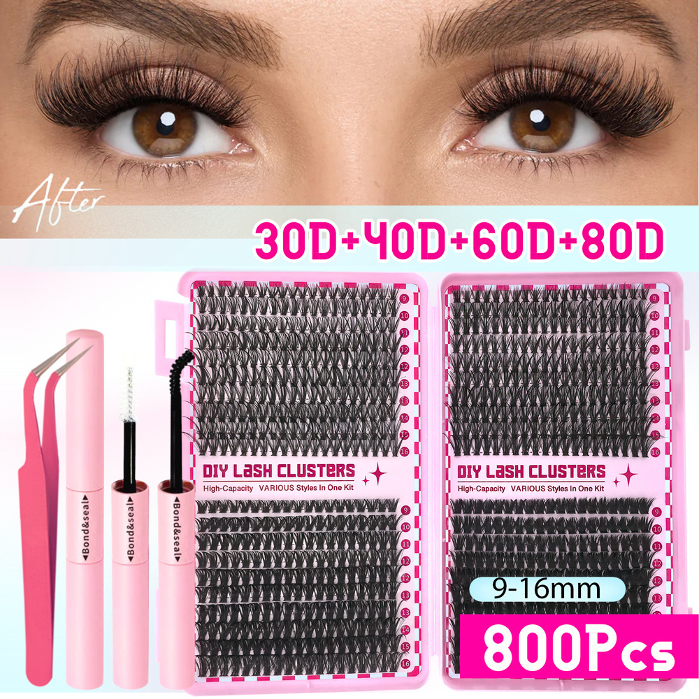 30+40+60D+80d 40 rangées uniquement cils