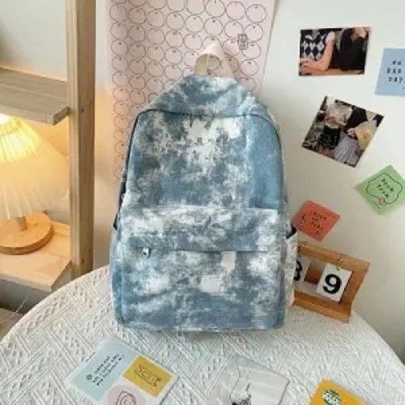Tie-dye bleu @ @