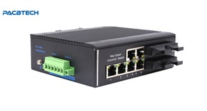 10/100M interruttore POE industriale 4 porta POE a 4SC fibra Ethernet interruttore di rete con DC48 ~ 57V potenza ridondante - Product Image 2