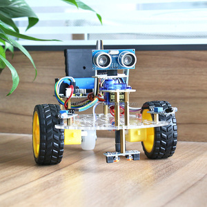 Smart Car Robot Kit Ultraschall-Tracking Hindernis vermeidung Auto-Programmier kit STM32 MCU Smart Car Kit auf Lager