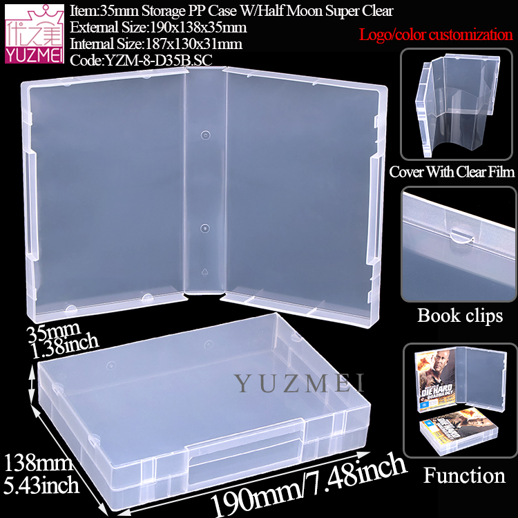 35mm Storage PP Case W/Half Moon Super Clear