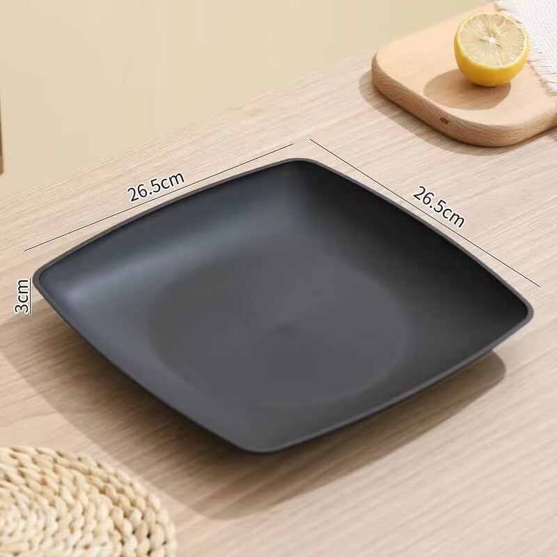 Large square plate 2626cm-1 black