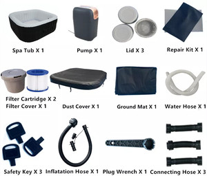 Inflavel Gonflable Surround Inflatable Bơm Hơi Máy Bay Phản Lực Bơi 2-4 Người Balboa Ngoài Trời Miễn Phí Quan Hệ Tình Dục Spa Bồn Tắm - Product Image 4