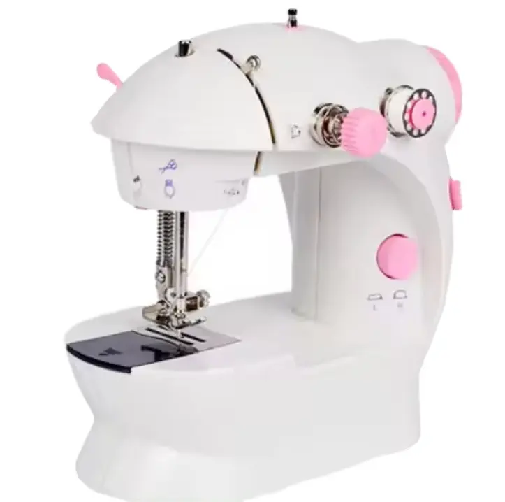 Venta directa de fábrica, Mini máquina de coser doméstica usada Manual portátil personalizada, máquinas de coser eléctricas multifuncionales para el hogar