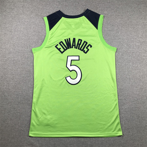 2024 yeni stiller ve sıcak satış popüler basketbol erkek işlemeli dikişli mor Jersey #5 Anthony Edwards Jersey Jersey - Product Image 1