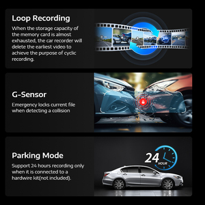 كاميرا أمامية للسيارة بشاشة لمس LINGDU LD2K كاميرا أمامية وخلفية بتقنية GPS عالية الوضوح كاميرا أمامية للسيارة كاميرا أمامية لون أسود للصندوق - Product Image 4