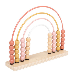 木制彩色蒙特梭利婴儿学习工具珠子数学算盘儿童教育数学 - Product Image 6