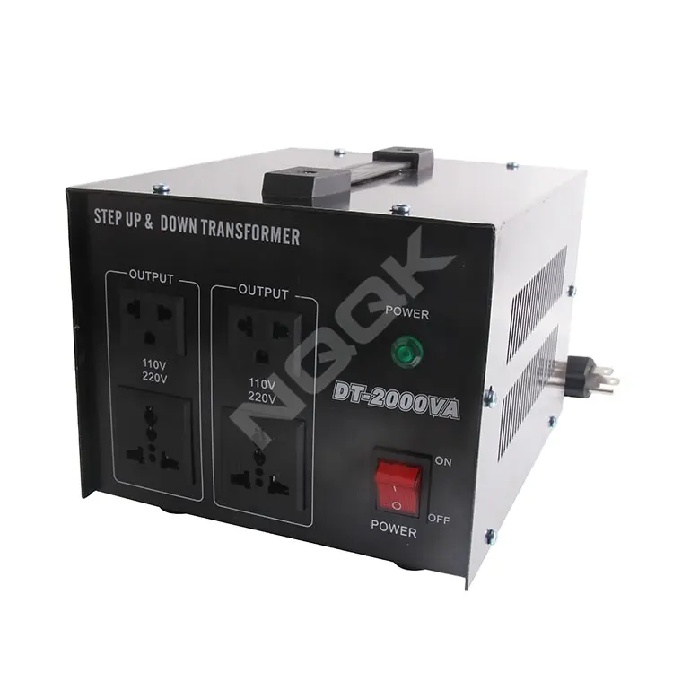 DT-2000W 2000W transformador de tensión de 110v a 220v para china aparatos electrodomésticos