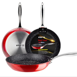 Hot bán chất lượng hàng đầu bán buôn 2-lớp không dính gang chảo chống gỉ cho nấu ăn - Product Image 1