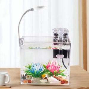 New Arrival DIY Transparent Betta Fish Plastic Tank with <strong>Filter</strong> - Product Image 1