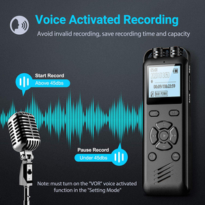 Registratore vocale digitale registratore Audio dispositivo di registrazione portatile registratore ad attivazione vocale per conferenze riunioni PQ135 - Product Image 2