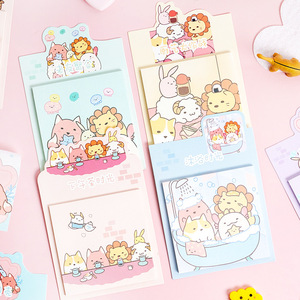 厂家定制全彩印刷可爱卡哇伊宠物便签自粘记事本文具便签 - Product Image 1