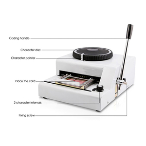 Manual PVC Card Embosser <strong>Coding</strong> Machine 72 Characters Convex - Product Image 5