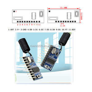 433MHz Wireless Coding Transmitter Decodierung Empfänger modul 6 CH 8 CH Ausgänge
