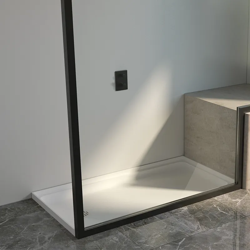 2024 yeni renk özelleştirilmiş şık tasarım dikdörtgen otel banyo aksesuarları katı saf duş teknesi