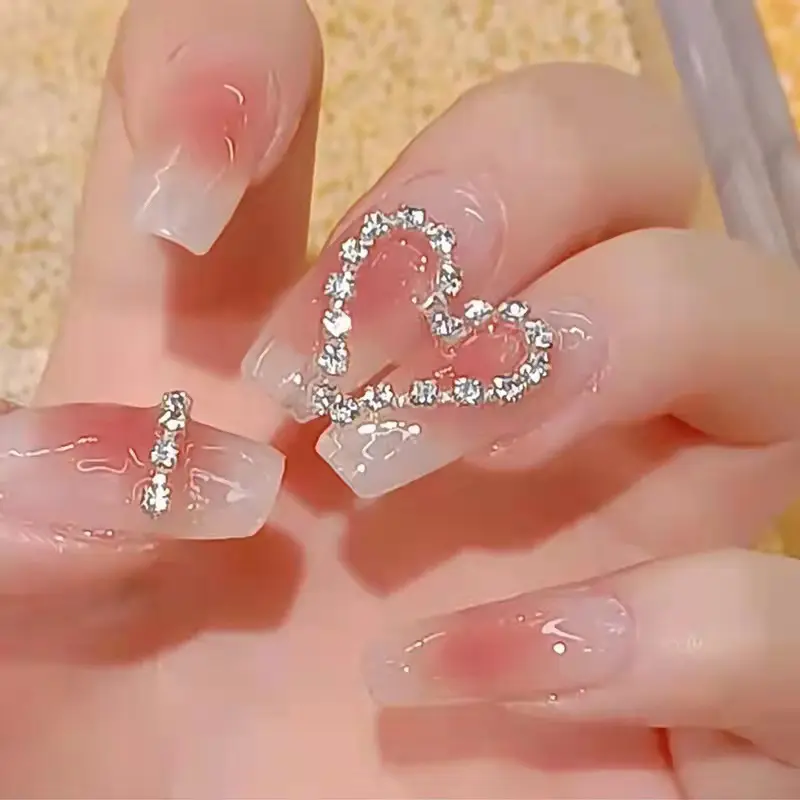 Brillant et divers Styles de longs ongles de Bar-bie conseils Stiletto appuyer sur l'étiquette d'ongles privés faux appuyer longuement sur la pointe Nail Art fournisseur