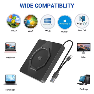 超薄便携式USB 3.0 Type-C外置DVD光盘-/+ RW驱动器光盘驱动器笔记本电脑刻录机阅读器播放器 - Product Image 2