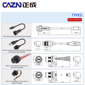 Không thấm nướ<span class=keywords><strong>c</strong></span> loại <span class=keywords><strong>C</strong></span> ren Nam đến Nam 20Gbit/S <span class=keywords><strong>c</strong></span>ắm thẳng phiên bản 3.0/3.2 0.5M 1m 2m - Product Image 6