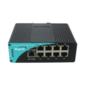2G 8端口工业以太网交换机，具有POE功能10/100Mbps 9 RJ45 Din-Rail端口 - Product Image 2
