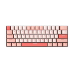 Teclado inalámbrico para juegos con retroiluminación RGB de 61 teclas, tableta USB RGB, conexión de tres modos, enchufe caliente a juego de colores, ordenador mecánico