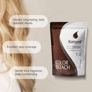 Karseell profesyonel Salon kullanımı için % saç rengi kremi doğal saç ağartıcı güç kalıcı